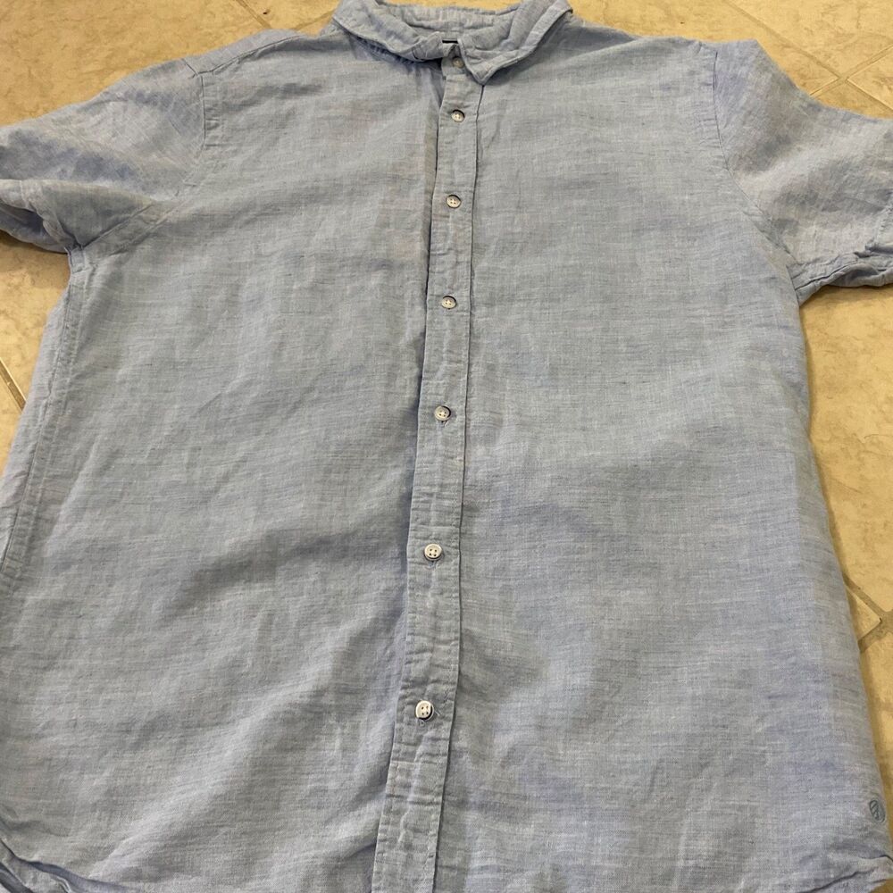 Vustra Short-Sleeve Shirt Men’s size S  Linen /Cotton Blend
